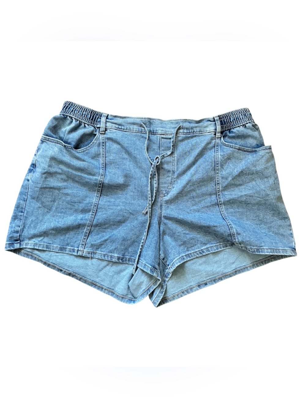 Ava & Viv Light Blue Denim Drawstring Shorts Size 24